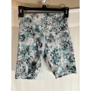Lululemon Align High-Rise Short 8” Size 6 Kaleidofloral Multi Biker Mint Blue
